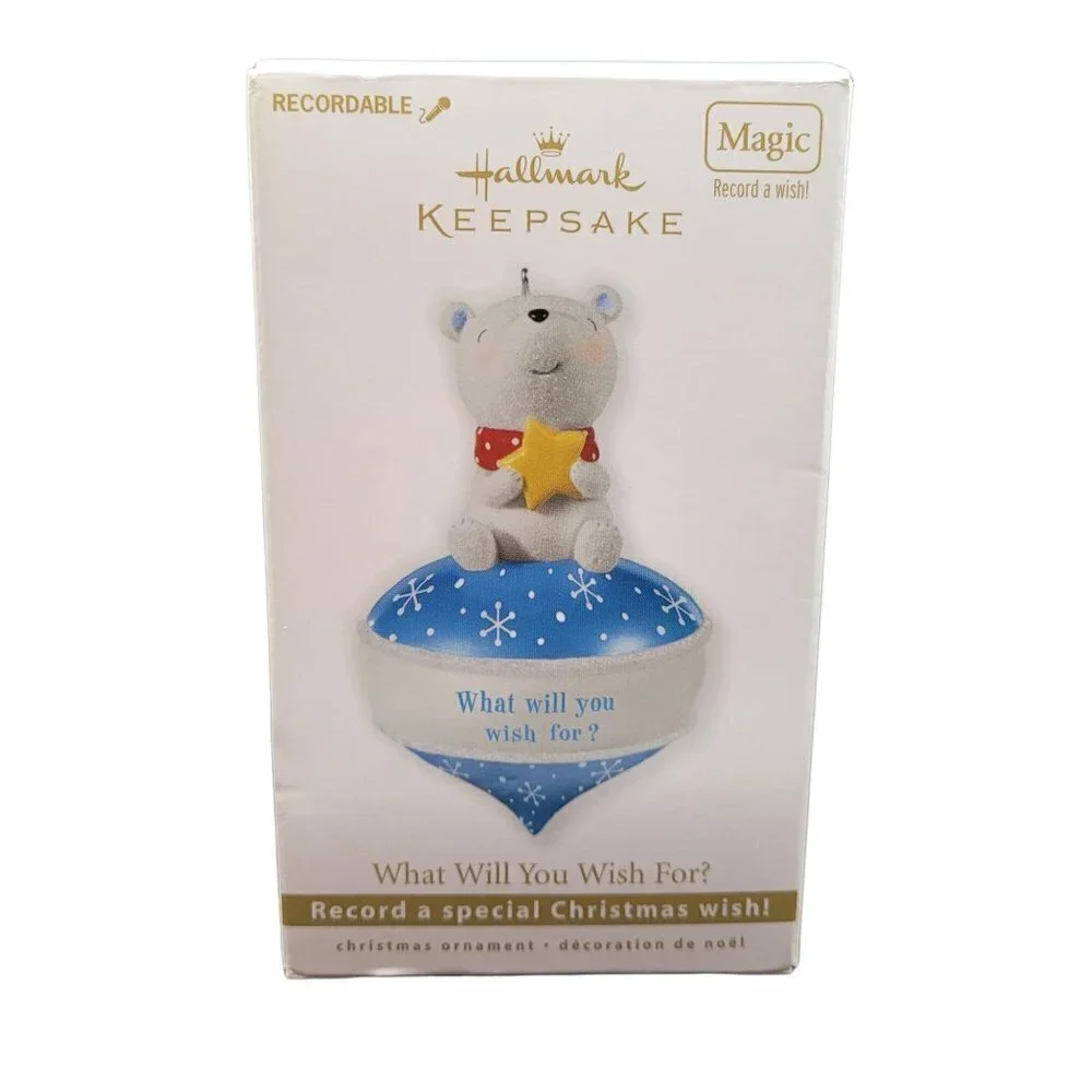 Hallmark Keepsake Recordable Ornament What Will You Wish For Polar Bear 2010